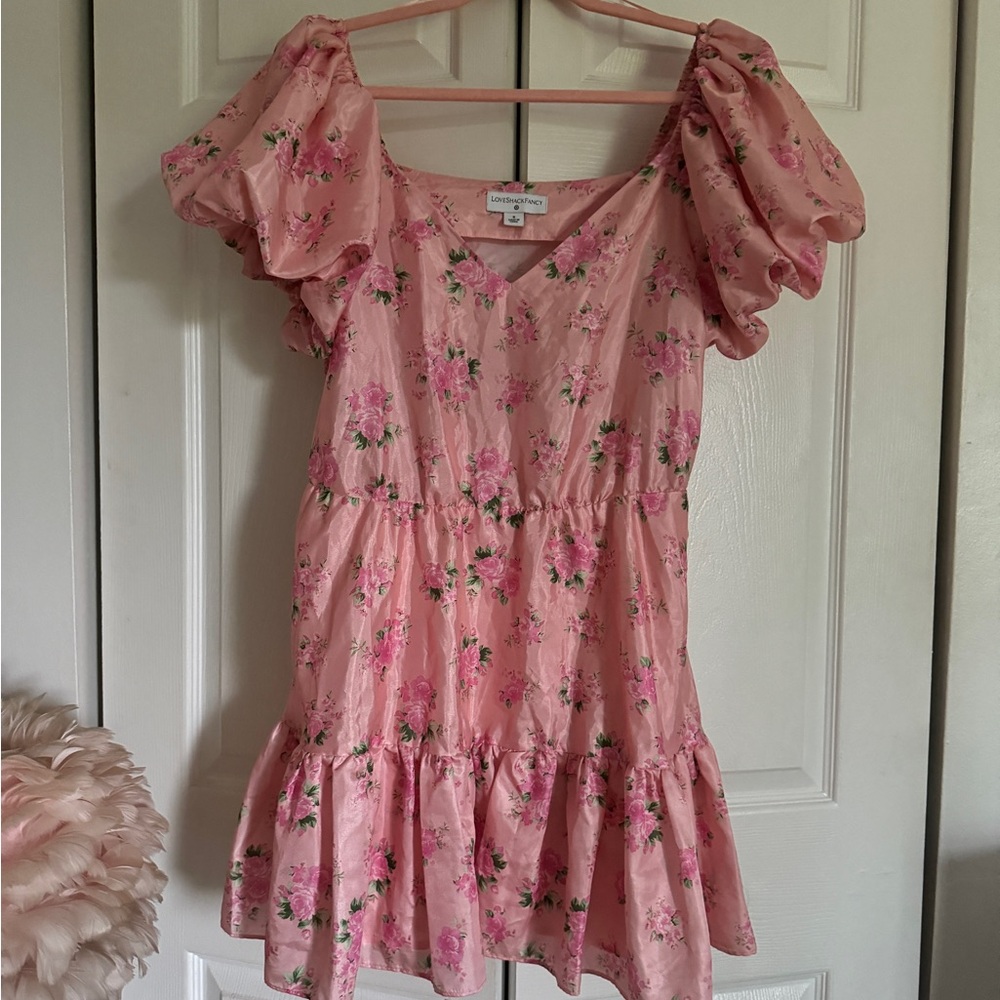 Fun & Floral LoveShack Fancy Pink BabyDoll Dress